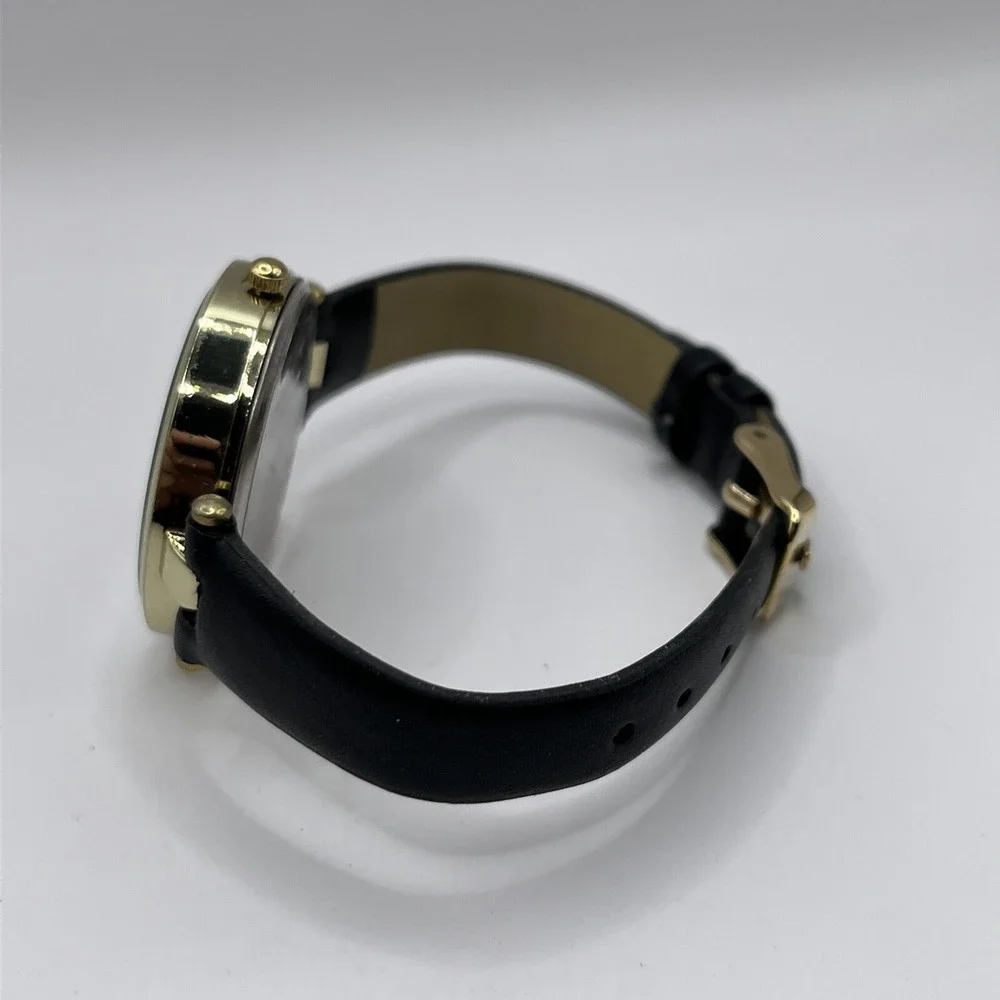 Sailor Jane Women's Quartz Gold Watch Black Band- New Battery